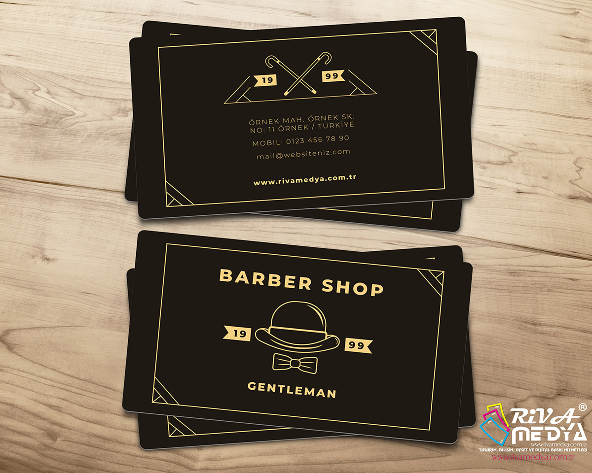 Barber Shop Kartvizit - Hazır Kartvizit Tasarımı
