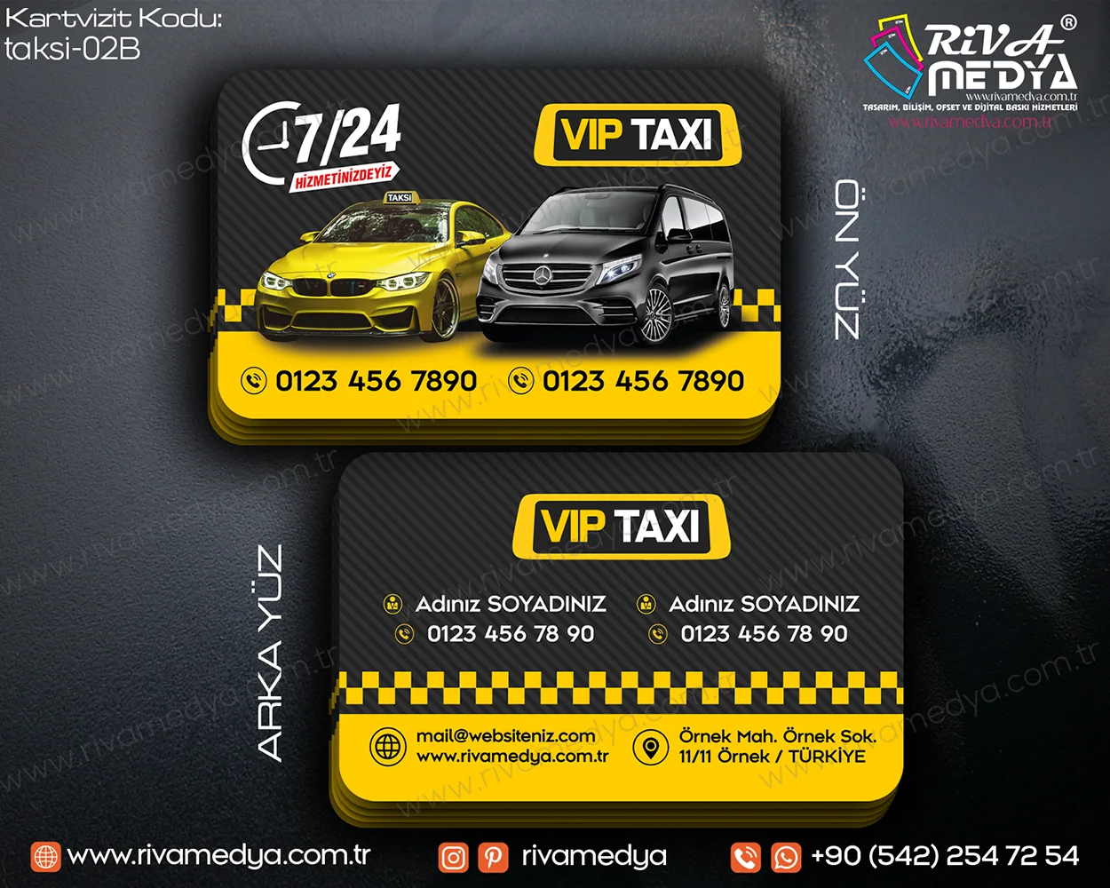 VIP Taksi Kartvizit Örneği